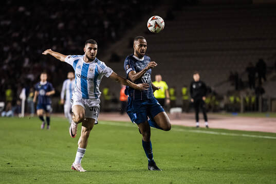 Abbas Huseynov of Qarabag and Isaac Kiese Thelin of Malmö