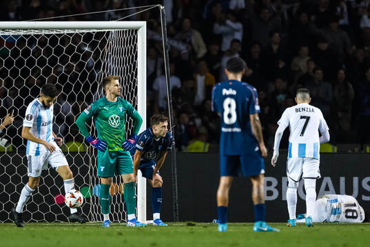 Goalkeeper Ricardo Friedrich and Colin Rösler of Malmö FF