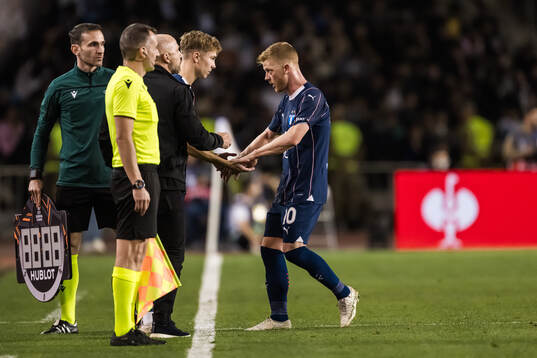 Hugo Bolin and Anders Christiansen of Malmö FF