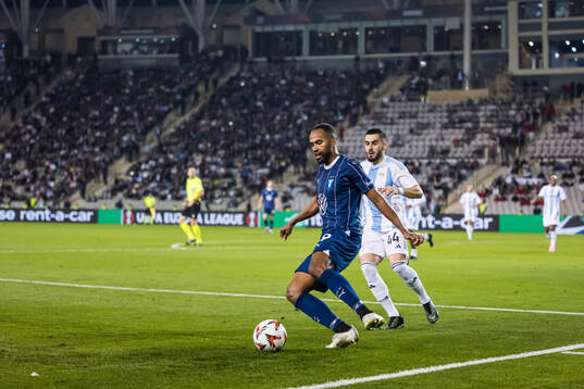 Isaac Kiese Thelin of Malmö FF and Elvin Jafarguliyev of