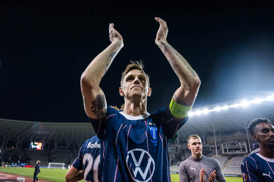 Søren Rieks of Malmö FF celebrates
