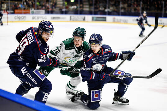 Linköpings Patrick Russell och Erik Norén och Färjestads