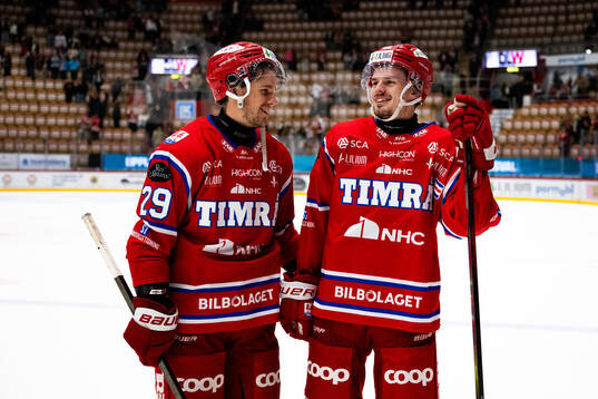 Timrås Filip Hållander och Kevin Rönnelöw