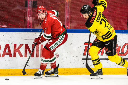 Moras Gustav Salmi-Lilja och Vimmerbys Hampus Eriksson