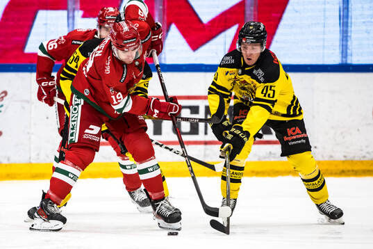 Moras Ture Linden och Vimmerbys Isac Andersson