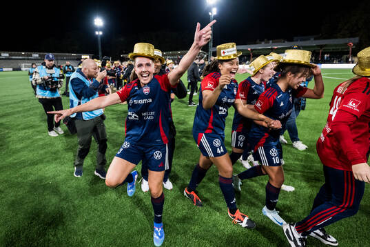FC Rosengårds Gudrun Arnardottir jublar