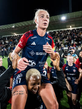 FC Rosengårds Caroline Seger jublar