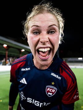 FC Rosengårds Rebecca Knaak jublar