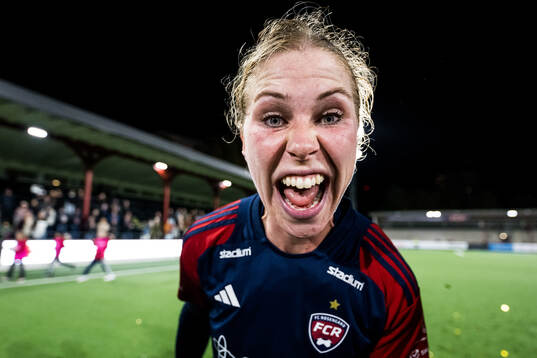 FC Rosengårds Rebecca Knaak jublar