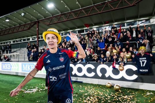 FC Rosengårds Caroline Seger jublar över SM-guldet