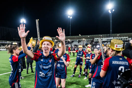 FC Rosengårds Caroline Seger jublar över SM-guldet