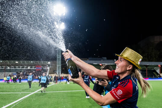 FC Rosengårds Gudrun Arnardottir jublar över SM-guldet