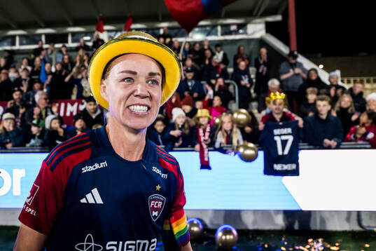 FC Rosengårds Caroline Seger jublar över SM-guldet