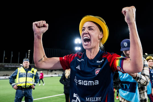 FC Rosengårds Caroline Seger jublar över SM-guldet