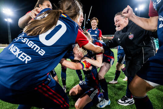 FC Rosengårds Caroline Seger jublar över SM-guldet