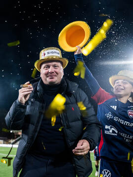 FC Rosengårds tränare Joel Kjetselberg och Mikaela