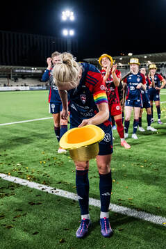 FC Rosengårds Caroline Seger jublar över SM-guldet