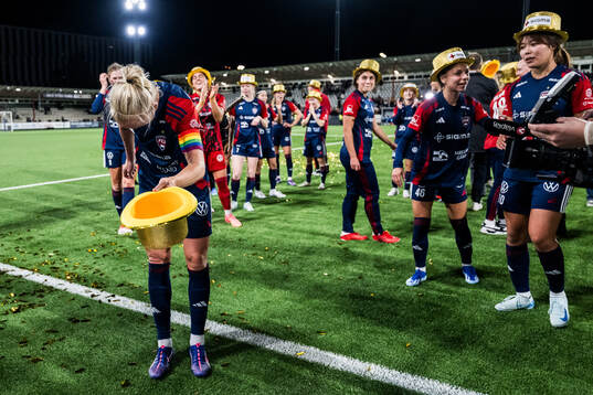 FC Rosengårds Caroline Seger jublar över SM-guldet