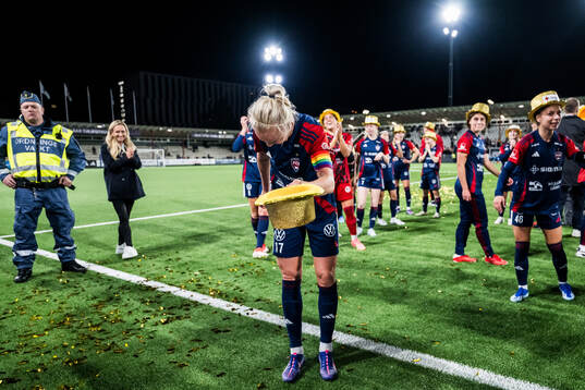 FC Rosengårds Caroline Seger jublar över SM-guldet