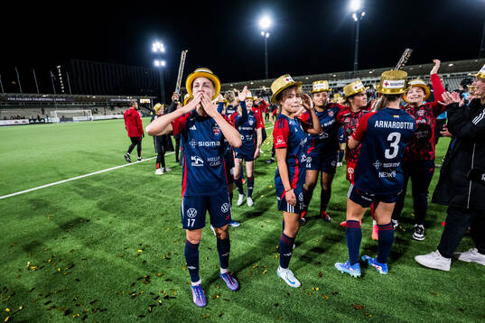 FC Rosengårds Caroline Seger jublar över SM-guldet