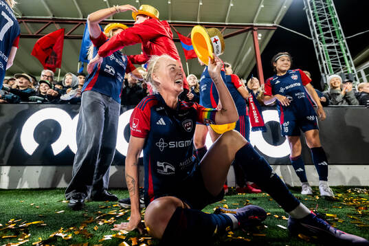 FC Rosengårds Caroline Seger jublar