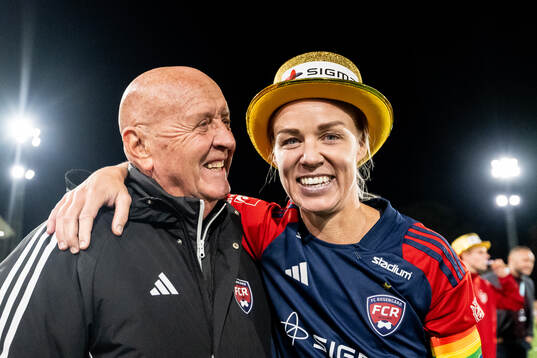 FC Rosengårds Erling Nilsson och Caroline Seger