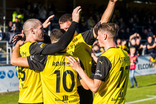 Mjällbys Jacob Bergström jublar