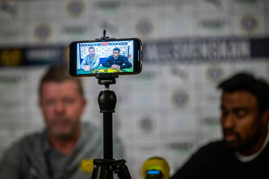 Mjällbys tränare Anders Torstensson och Västerås