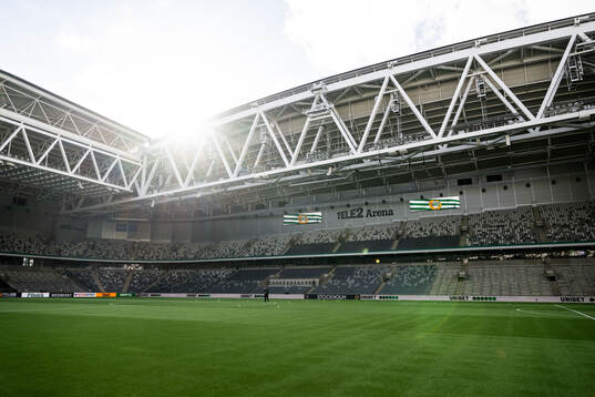 Interiör vy över Tele2 Arena