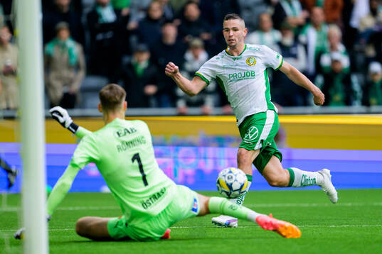 Halmstads Tim Rönning och Hammarbys Oscar Johansson
