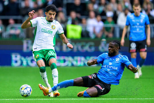 Hammarbys Montader Madjed och Halmstads Joseph Baffoe