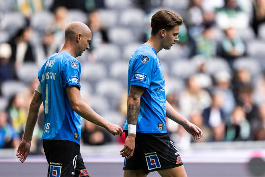 Halmstads Andreas Johansson och Gabriel Wallentin deppar