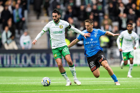 Hammarbys Nahir Besara och Halmstads Niilo Mäenpää