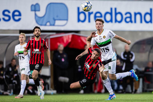 Brommapojkarnas Nikola Vasic och GAIS Anes Cardaklija