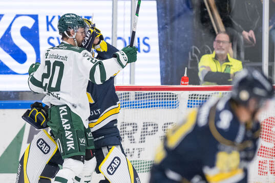 Färjestads Marcus Westfält och HV71 och målvakt Hugo