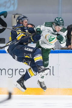 HV71s Tommi Tikka och Färjestads Stian Solberg