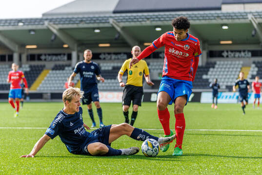 Utsiktens Sebastian Lagerlund och Helsingborgs Milan Silva