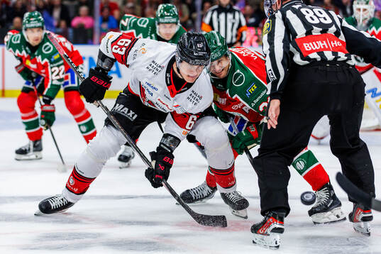 Malmö Redhawks Fredrik Händemark och Frölundas Nicklas