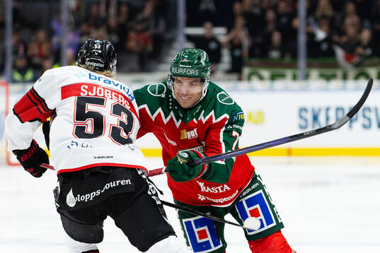 Malmö Redhawks Albert Sjöberg och Frölundas Henrik