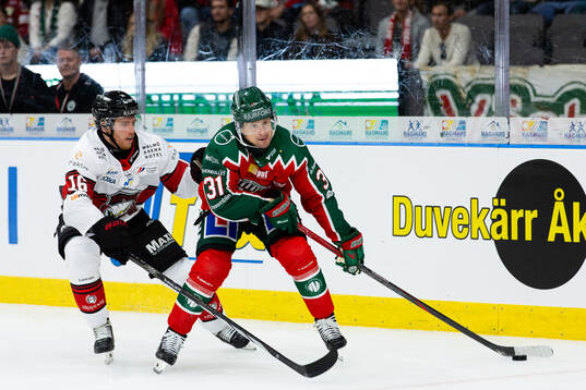 Malmö Redhawks Matias Lassen och Frölundas Nicklas Lasu
