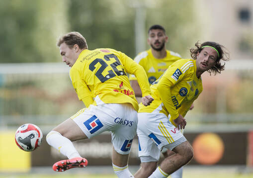 Falkenbergs FFs Hugo Tilly och Rasmus Andersson