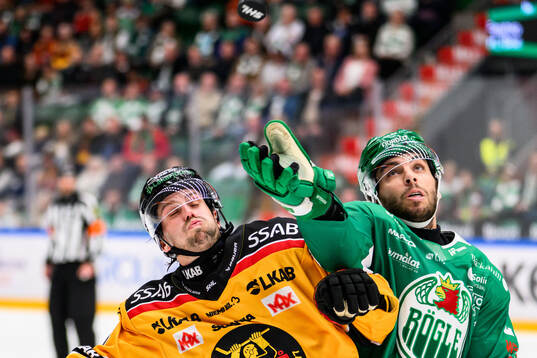 Luleås Mathias Bromé och Rögles Josh Dickinson