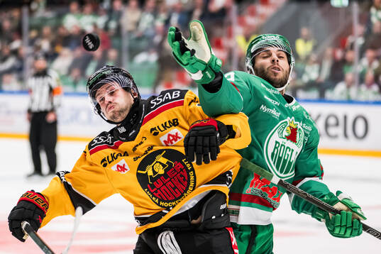 Luleås Mathias Bromé och Rögles Josh Dickinson