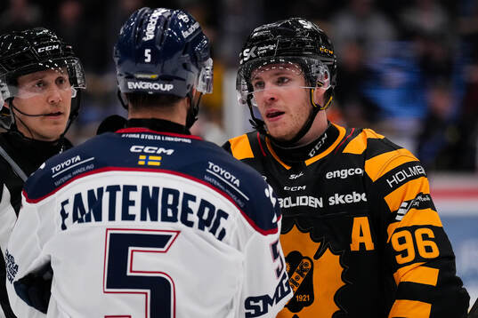 Linköpings Oscar Fantenberg och Skellefteås Rickard Hugg
