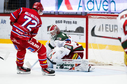 Timrås Erik Walli Walterholm och MoDos målvakt Lassi