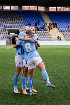 Malmö FFs Beatrice Perssonl, Matilda Eriksson Kristell och