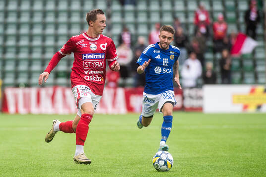 Degerfors Erik Lindell och GIF Sundsvalls Anton Kralj