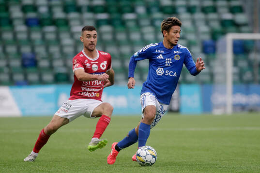 Degerfors Carlos Moros Gracia och GIF Sundsvalls Taiki