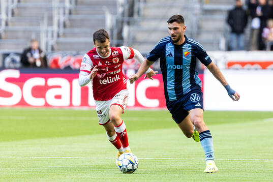 Kalmars Simon Skrabb och Djurgårdens Besard Sabovic
