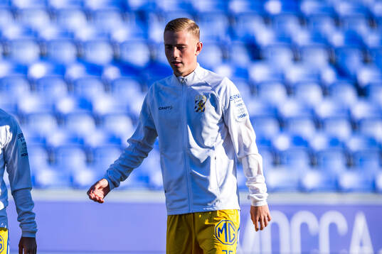 IFK Göteborgs Benjamin Brantlind på uppvärmningen
